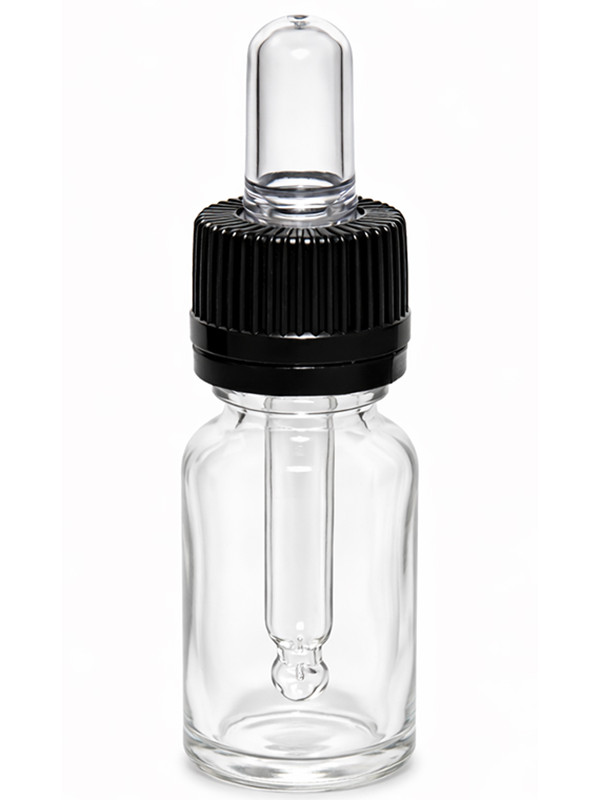 Flacon F18 clear 15cc - external dropper