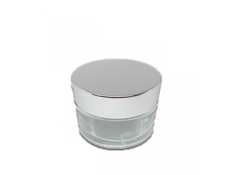 JAR 50 ML GLASS-SILVER CAP